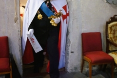 2023-10-22 Trzeci dzień II Międzynarodowego Konwentu Templariuszy, zaprzysiężenie Giermka w starym Kościele Templariuszy pw. Św. Bartłomieja w Gliwicach