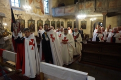 2023-10-22 Trzeci dzień II Międzynarodowego Konwentu Templariuszy, zaprzysiężenie Giermka w starym Kościele Templariuszy pw. Św. Bartłomieja w Gliwicach