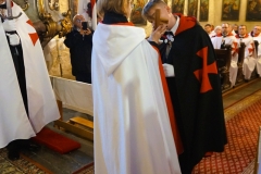 2023-10-22 Trzeci dzień II Międzynarodowego Konwentu Templariuszy, zaprzysiężenie Giermka w starym Kościele Templariuszy pw. Św. Bartłomieja w Gliwicach