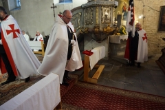 2023-10-22 Trzeci dzień II Międzynarodowego Konwentu Templariuszy, zaprzysiężenie Giermka w starym Kościele Templariuszy pw. Św. Bartłomieja w Gliwicach