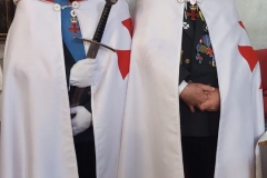 2023-10-22 Trzeci dzień II Międzynarodowego Konwentu Templariuszy, zaprzysiężenie Giermka w starym Kościele Templariuszy pw. Św. Bartłomieja w Gliwicach
