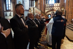 2023-10-21 Drugi dzień II Międzynarodowego Konwentu Templariuszy, Inwestytura (pasowanie nowych Rycerzy Zakonu Templariuszy) w Katedrze pw. Św. Apostołów Piotra i Pawła w Gliwicach