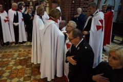 2023-10-21 Drugi dzień II Międzynarodowego Konwentu Templariuszy, Inwestytura (pasowanie nowych Rycerzy Zakonu Templariuszy) w Katedrze pw. Św. Apostołów Piotra i Pawła w Gliwicach