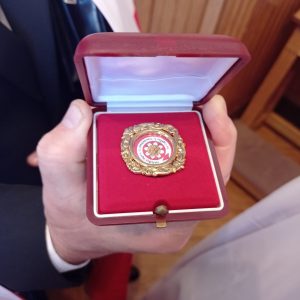 2023-07-09 - Niepokalanów, Templariusze otrzymali od Franciszkanów Relikwie św Maksymiliana Kolbe
