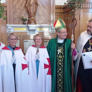 2023-07-09 - Niepokalanów, Templariusze otrzymali od Franciszkanów Relikwie św Maksymiliana Kolbe