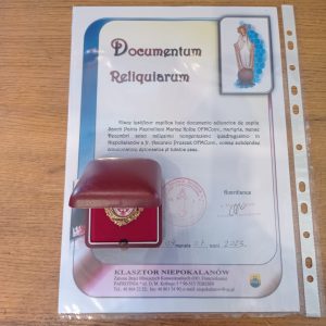2023-07-09 - Niepokalanów, Templariusze otrzymali od Franciszkanów Relikwie św Maksymiliana Kolbe