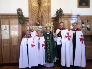 2023-07-09 - Niepokalanów, Templariusze otrzymali od Franciszkanów Relikwie św Maksymiliana Kolbe